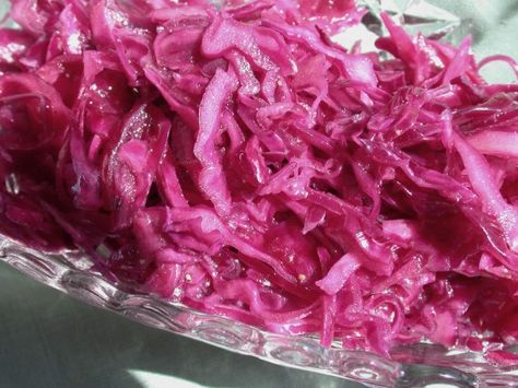 Northwoods Inn Purple Cabbage Salad Recipe - Food.com Northwoods Inn Cabbage Salad, North Woods Inn Cabbage Salad, Purple Cabbage Salad Recipe, Purple Cabbage Salad, Northwoods Inn, Purple Cabbage Slaw, Cabbage Salad Recipe, Martini Party, Red Cabbage Salad