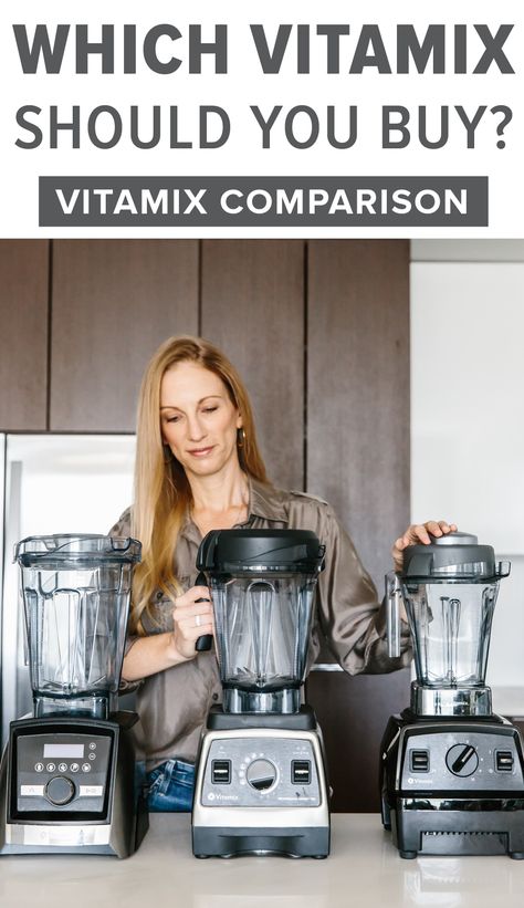 Which Vitamix should you buy? I'm comparing Vitamix blender models so you can decide which is best! #vitamix #vitamixrecipes Vitamin Recipes, Blender Machine, Instant Loss, Ninja Professional Blender, Ayurveda Recipes, Kitchen Wear, Vitamix Blender, Best Smoothie, Best Juicer