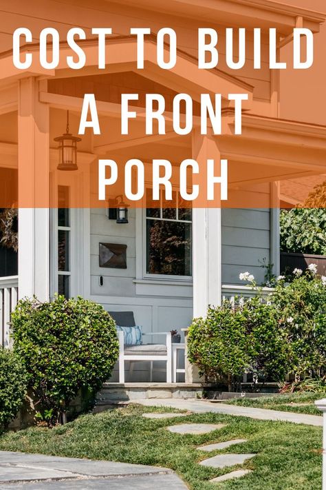 How Much Would It Cost To Build A Front Porch? Building A Front Porch, Front Porch Deck Ideas, Build A Front Porch, Craftsman Style Front Porch, Cottage Front Porch, Wood Deck Patio, Front Porch Deck, Front Porch Addition, Porch Addition