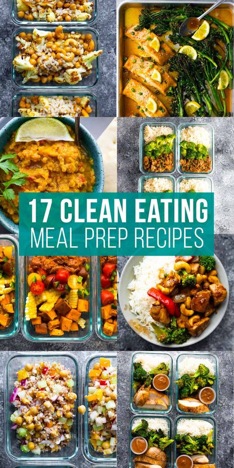 Clean Eating Meal Prep Ideas, Clean Eating Meal Prep, Clean Meal Prep, Clean Eating Lunch, Healthy Lunch Meal Prep, Meal Prep Clean Eating, Meal Prep Ideas, Dinner Meal Prep, Clean Eating Meal Plan