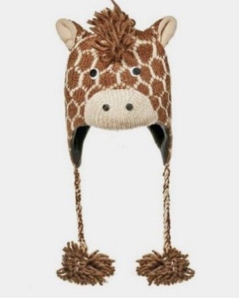 Giraffe Clothes, Giraffe Hat, Giraffe Jewelry, Giraffe Photos, Pilot Hat, Silly Hats, A Giraffe, The Giraffe, Animal Hats