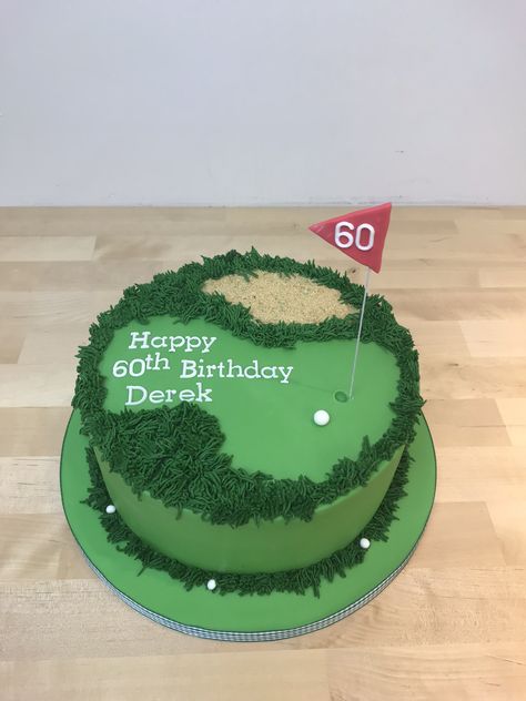 60th Birthday Cake For Men Golf, Simple Golf Cake Ideas, Golf Themed Birthday Cakes For Men, Golf Cakes For Men Birthdays Easy, Golf Birthday Cake Ideas, Golf Inspired Cakes, Golf Bday Cake, Simple Golf Cake, Grandpa Birthday Cake Ideas