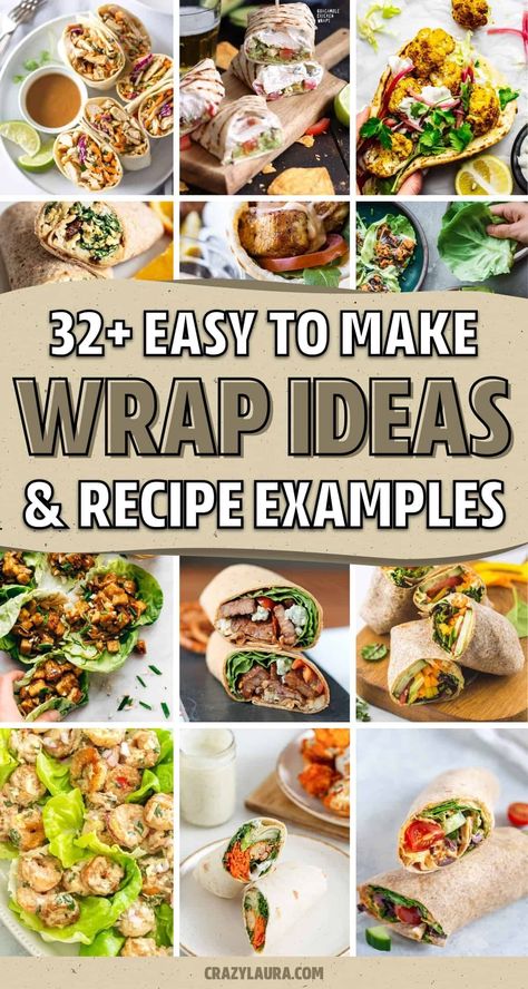 Whether you're looking for an easy lunch recipe that you can take on the go or you just need a healthy snack, check out these super simple wrap recipes and ideas you can make in no time! Make Ahead Wraps For Lunch, Cold Lunch Wraps Make Ahead, Lunch Roll Ups Healthy, Cheap Wraps For Lunch, Quick Lunch Wraps, Cold Wraps Recipes Lunch Ideas, Fall Wrap Recipes, Easy Healthy Wrap Recipes, Easy Healthy Wraps Lunch Ideas