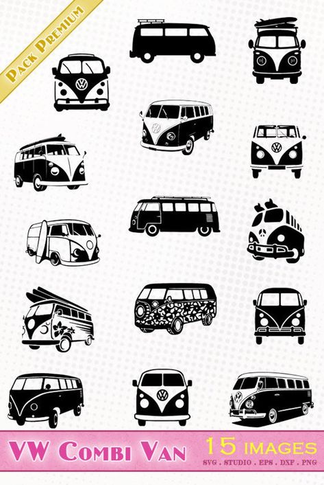 Volkswagen Combi Transporter 15 svg/eps/dxf/silhouette | Etsy Volkswagen Van Tattoo, Vw Van Tattoo, Combi Hippie, Camper Drawing, Van Tattoo, Polo Vw, Vw T3 Camper, Kombi Camper, Bus Drawing