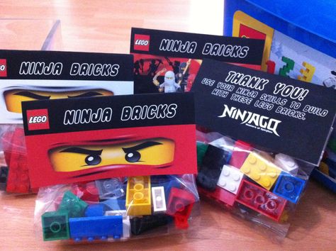 Lego Ninjago Birthday Party: Part 3 | VanChic.MD Ninjago Party Favors, Lego Ninjago Birthday Party, Ninja Party Favor, Lego Ninjago Party, Lego Ninjago Birthday, Ninjago Birthday Party, Lego Themed Party, Ninja Birthday Parties, Ninjago Birthday