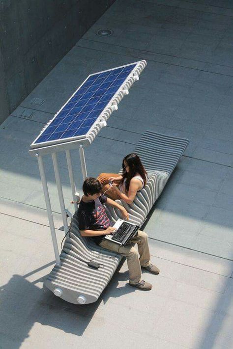 Urban Furniture Design, Desain Pantry, Public Space Design, Panel Solar, Public Seating, Urban Furniture, Bench Designs, Street Furniture, Street Design