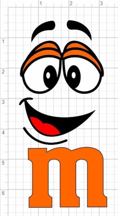 M&m Characters, Face Template, 카드 디자인, Trunk Or Treat, Letter M, Silhouette Cameo Projects, Cameo Projects, Cricut Projects Vinyl, Face Design