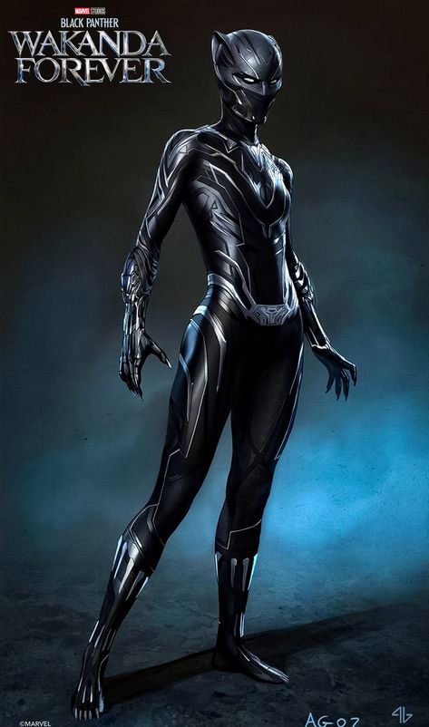 “An unused design for Shuri's #BlackPanther suit New photos of more alternate costume concepts: https://t.co/gbWIWDuqhw” Black Panther Suit, Female Black Panther, Dark Panther, Black Panther Images, Shuri Black Panther, Batman Concept Art, Costume Concepts, Marvel Character Design, Batman Concept