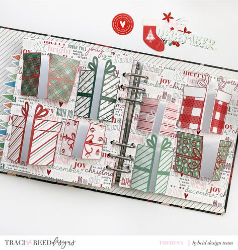 December Daily Ideas, December Daily Printables, Diy Christmas Planner, December Daily Ideas Inspiration, Christmas Scrapbook Layouts, Holiday Scrapbook, Christmas Scrapbooking, Daily Ideas, Happy Planner Layout