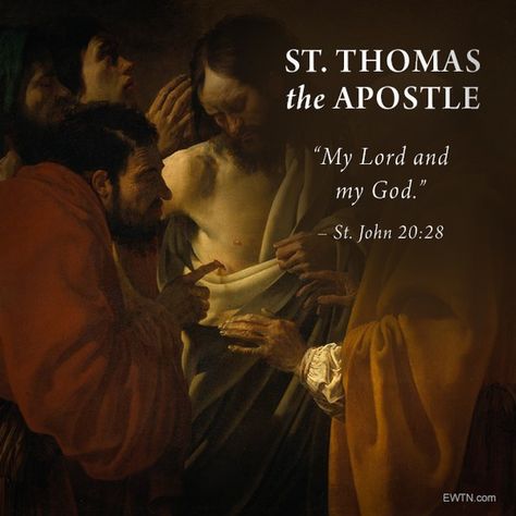 EWTN on Instagram: “July 3 is the feast day of St. Thomas the Apostle. He is believed to have preached the Good News to the Persians and Medes, and to India,…” Feast Day Wishes, St Thomas Day July 3, St James The Apostle, Happy Feast Of St Thomas Apostle, St Thomas The Apostle, Thomas Day, The Incredulity Of Saint Thomas, Thomas The Apostle, St. Thomas More Quotes