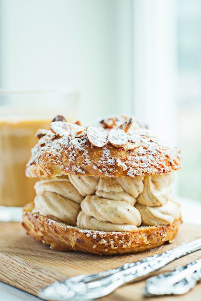 This lovely little dessert makes for a nice ending to a heavy bistro-inspired dinner. Dc Food, Paris Brest, Washington Dc Travel, Dc Travel, Eat And Drink, All I Ever Wanted, Sliced Almonds, Places To Eat, Washington Dc