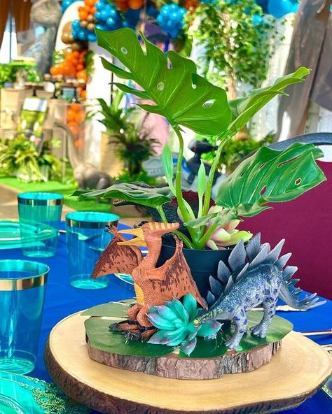 Dinosaur Party Table Centerpiece, Dino Theme Centerpiece, Dinosaurs Centerpieces Party Ideas, Three Rex Centerpieces, Godzilla Centerpieces, Dinosaur Birthday Party Table Decor, Dinosaur Birthday Centerpiece Ideas, Dino Party Centerpiece, Dino Centerpiece Party Ideas