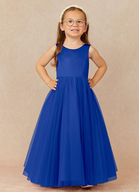 Royal Blue Girls Dress, Blue Girl Dress, Champagne Flower Girl, Flower Girl Dresses Champagne, Flower Girl Dresses Blue, Maternity Bridesmaid Dresses, Girls Dress Shop, Modest Bridesmaid Dresses, Flower Girl Dresses Tulle