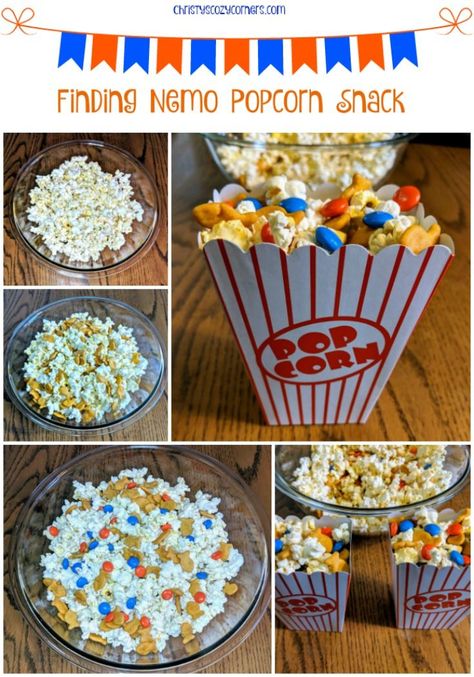 Finding Nemo Desserts, Disney Snacks Diy, Disney Movie Night Menu, Pixar Fest, Disney Inspired Recipes, Finding Nemo Birthday, Disney Foods, Movie Night Dinner, Disney Inspired Food