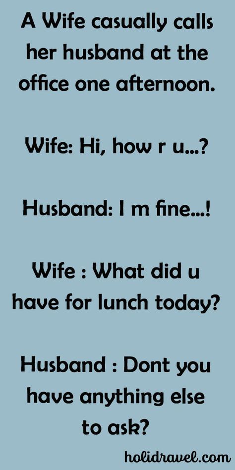 A Wife Casually Calls Her Husband At Office. – Funny Wife Quotes, Husband Wife Quotes, Caring Husband, Funny Women Jokes, Funny Birthday Jokes, Call Husband, Husband Wife Jokes, Happy Marriage Tips, Birthday Jokes