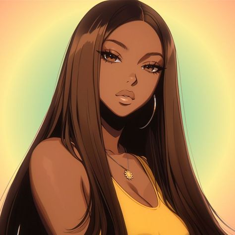 Idgaf Pfp, Artwork Cartoon, Woman Artwork, Black Woman Artwork, Cartoon Profile, Illustration Character, Character Inspo, Aesthetic Black, Profile Pic