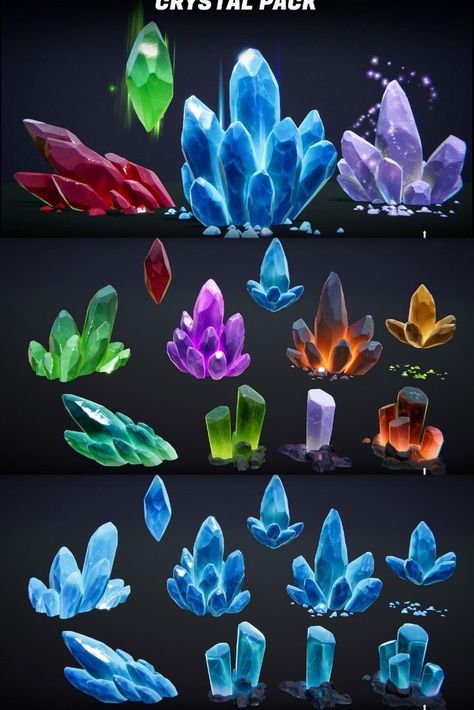 Arte Doodle, Crystal Drawing, Super Powers Art, Props Art, Gems Art, Digital Painting Tutorials, Crystal Art, Environment Concept Art, Digital Art Tutorial