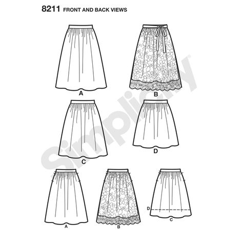 Misses' easy-to-sew dirndl skirts with grown-on waistband are the perfect feminine pieces to add to your wardrobe. Skirt in three lengths; midi with optional galoon edge lace overlay, just below or just above the knee. Make in a kitschy print for a truly unique look. Skirt also features pockets and invisible side zipper. Simplicity sewing pattern. Dirndl Skirt, Cloth Making, Sewing Patterns For Women, Skirt Patterns, Kwik Sew, Skirt Patterns Sewing, Dress Forms, Pattern Brands, Simplicity Sewing