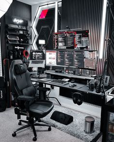 Top-notch Environment!🔥👨🏻‍💻👾🎮 • • Every day counts 👨🏻‍💻🖤 • Make sure you catch my Stories. There’s exclusive content that you won’t want to miss! Check it out before it disappears! 📱✨ • • #setup #desksetup #deskgoals #dreamsetup #deskinspiration #setupgoals #setupinspiration #workstation #softwareengineer #fzcode Computer Room Setup, Games Room Inspiration, Computer Gaming Room, Computer Desk Setup, Office Interior Design Modern, Home Studio Setup, Music Studio Room, Gaming Setups, Desktop Setup