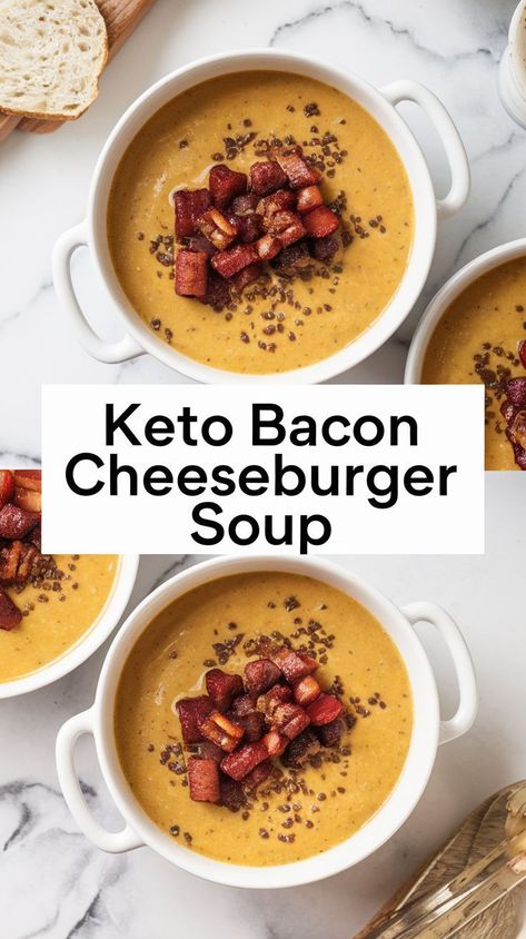 Easy Keto Cheeseburger Soup Carnivore Soup, Cheeseburger Ideas, Low Effort Meals, Easy Cheeseburger Soup, Keto Cheeseburger Soup, Keto Cheeseburger, Keto Soup Recipes, Soup Keto, Complicated Recipes