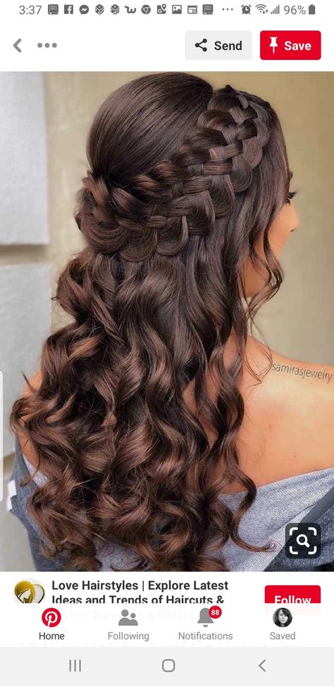 Braided Side Hairstyles, Side Braided Hairstyles, Curled Prom Hair, Bride Hairstyles For Long Hair, Hair Styles Short Hair, Styles Short Hair, Braided Side, Hair Styles Short, Pageant Hair