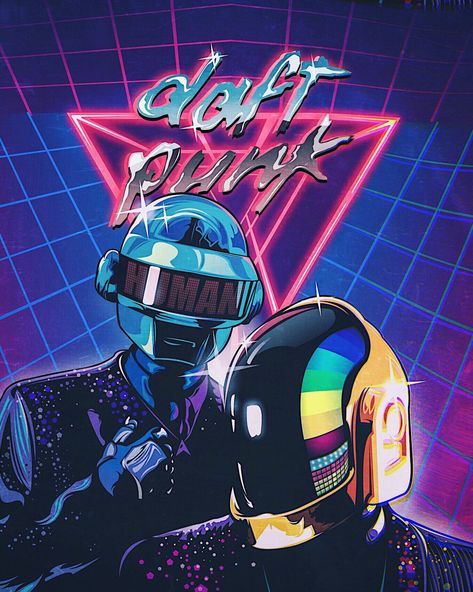 Daft Punk poster on Behance Daft Punk Poster, Thomas Bangalter, Art Punk, Punk Songs, Punk Wallpaper, Punk Poster, Arte Punk, Posca Art, New Retro Wave