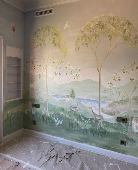 Daughters Room, Girl House, Eclectic Home, Mural Art, Home N Decor, Dream Home Design, Future House, Mural Wallpaper, Baby Room