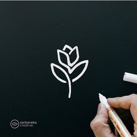 Rose Logo, Plant Logos, Minimal Drawings, Flower Logo Design, Fabric Painting On Clothes, Floral Logo Design, Flower Pens, Anime Drawing Books, Tattoo Graphic