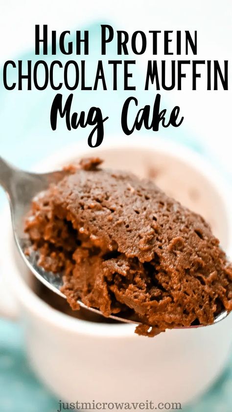 High Protein Chocolate Muffin Mug Cake | Just Microwave It Muffin Mug Cake, Microwave Recipes Breakfast, Microwave Muffin, Mug Muffin, Microwave Breakfast, Muffin In A Mug, Chocolate Muffin, Christmas Fudge, Protein Chocolate