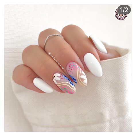 Summer Nail Design Ideas, Wow Nails, Subtle Nails, Nail Design Ideas, Beach Nails, Funky Nails, Fun In The Sun, Floral Nails, Chic Nails