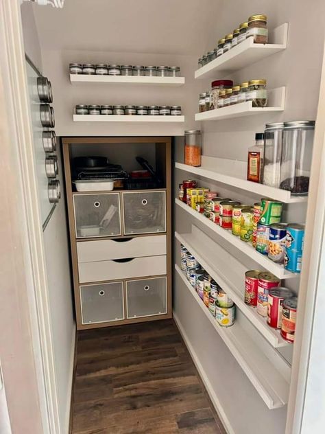 Harry Potter Closet, Stairs Pantry, Under Stairs Pantry, Pantry Closet Design, Basement Storage, Pantry Closet, Kitchen Pantry Design, Stair Storage, Kitchen Units