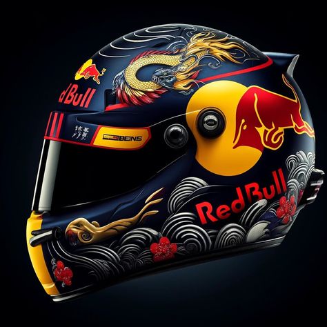 F1 Helmet Designs for Japan GP 🇯🇵 #f1 #helmet #art #japan #redbull #ferrari #mercedes #mclaren #alpine Disclaimer: The products… | Instagram Motorbike Helmet Design, Moto Helmet Design, Motorcycle Helmet Design Art, Helmet Design Ideas, F1 Helmet Design, Racing Helmet Design, Motorcycle Helmet Art, Redbull Helmet, Custom Bike Helmets