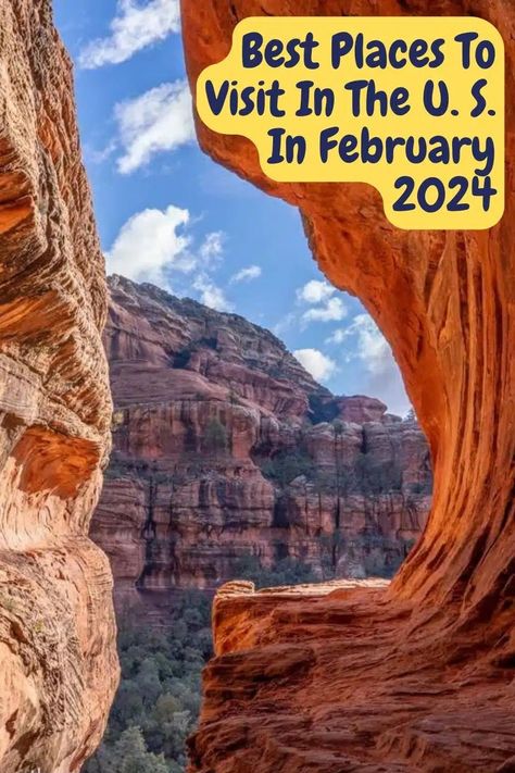 14 Best Places To Visit In The U.S. In February 2024 Best Us Vacations, States To Visit, American Landmarks, Vacations In The Us, Best Places To Vacation, Travel Bucket List Usa, Bucket Lists, Best Places To Visit, Usa Travel