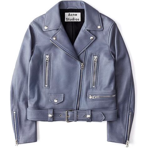 Acne Studios Mock Leather Moto Jacket (29,305 MXN) ❤ liked on Polyvore featuring outerwear, jackets, coats & jackets, coats, blue, acne studios jacket, blue moto jacket, blue motorcycle jacket, leather jackets and leather biker jacket Acne Leather Jacket, Acne Studios Jacket, Blue Motorcycle, Blue Leather Jacket, Riders Jacket, Real Leather Jacket, Cute Jackets, Genuine Leather Jackets, Leather Moto