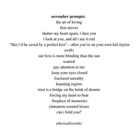 Sorry Prompts, November Poem Prompts, November Prompts 2024, November Poetry Prompts, Writing Prompts Aesthetic, Poetry Prompts Ideas, Poetry Writing Prompts Deep, Slam Poetry Prompts, November Prompts