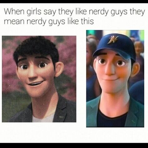 Tadashi and  Hiccup Horrendous Haddock  3 Nerd Characters In Movies, Big Hero Six Tadashi, Tadashi Hamada Fanart, Cute Nerdy Guys, Big Hero 6 Tadashi, Hiccup Horrendous, Tadashi Hamada, 4 Panel Life, Nerdy Guys