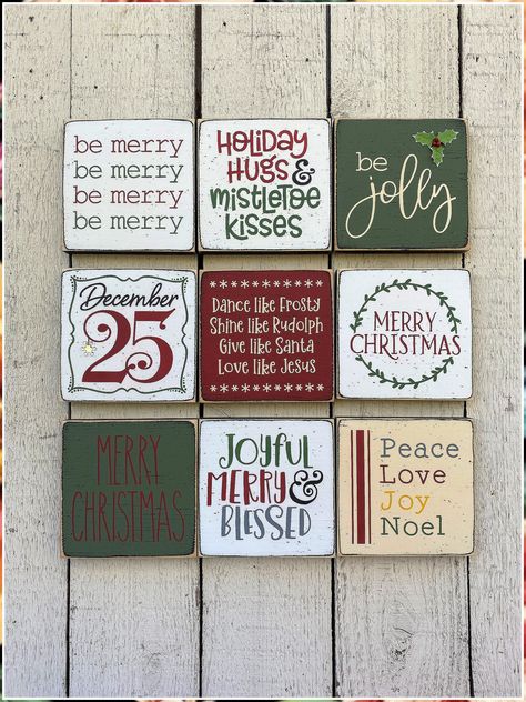 Winter Home Decor Signs - Just In! Great ideas from leading brands to meet your supply needs. Small Christmas Signs, Christian Christmas Decorations, Christmas Signs Diy, Christmas Wooden Signs, Winter Decorations, Christmas Signs Wood, Holiday Signs, Holiday Crafts Christmas, Wood Christmas