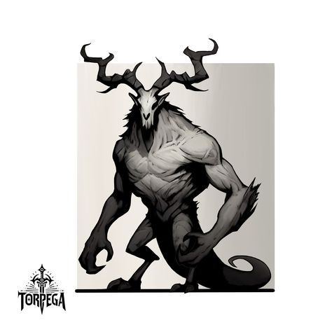 Concept art - Wendigo, Torpega on ArtStation at https://www.artstation.com/artwork/5vl908 Wendigo Character Design, Wendigo Illustration, Wendigo Concept Art, Wendigo Head Drawing, Wendigo Sketch, Wendigo Scary, Zbrush, Concept Art, Character Art