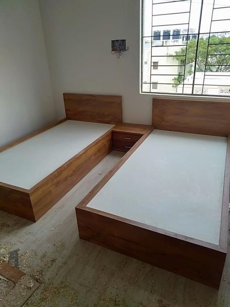 6by6 Bed Design, Single Bed Design Modern Luxury, 4 By 6 Bed Designs, Single Cot Bed Design, Single Bed Styling, Single Bed Ideas For Small Rooms, Single Bed Design Wooden, Single Bed Design Modern, Deewan Bed