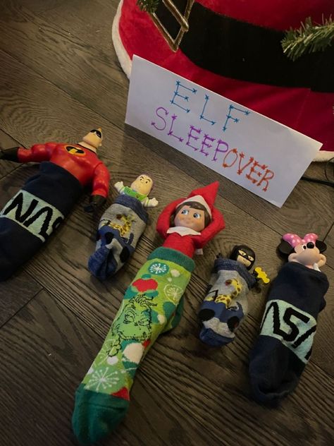 Elf On The Shelf Ideas With Snowballs, Elf On Shelf Sleepover, Elf On The Shelf Ideas Snowball, Elf On The Shelf Ideas For Thanksgiving, Elf On A Shelf Sleepover, Welcome The Elf Back, Elf On Shelf Sleepover Ideas, Diy Elf On The Shelf Ideas Funny, Sleepover Elf On The Shelf