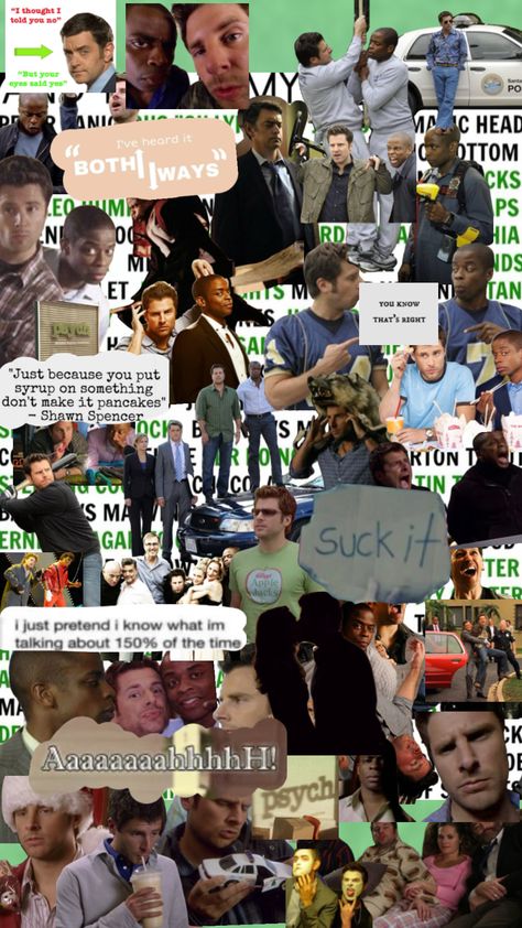 #psych #shawnspencer #burtonguster #wallpaper Psych Wallpaper, Psych Cast, Burton Guster, Shawn And Gus, Psych Tv, Shawn Spencer, Just Pretend, Art Wallpaper Iphone, Favorite Words