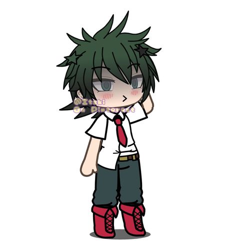 Gacha Club Izuku Midoriya, Deku Gacha, Mha Gacha, Gacha Ocs, Oc Gacha, Izuku Midoriya, Gacha Club, Club Outfits, Gacha Life