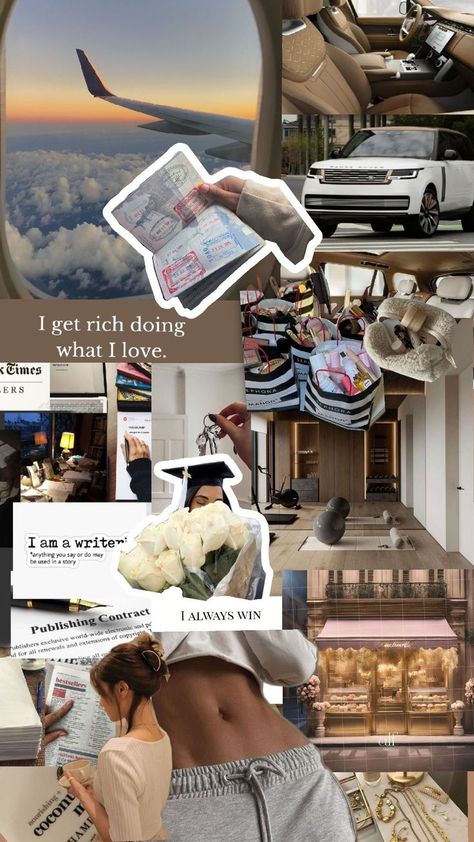 vision board. writer. dream body. successful  women. Board Collage, Vision Board Collage, How To Get Rich, Best Sellers, Vision Board, Collage