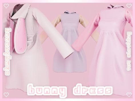 𝒷𝓊𝓃𝓃𝓎 𝒹𝓇𝑒𝓈𝓈 ♡ | Patreon Sims 4 Bunny Cc, Cc Shoes, Sims 4 Cc Shoes, Bunny Dress, Bunny Tail, Cc Sims, Sims Mods, Sims Cc, Cute Bunny