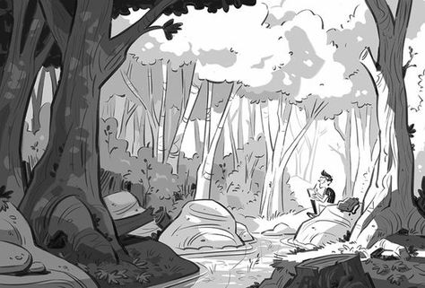 Storyboard Layout, Landscape Markers, Art Experiments, Background Sketch, Animation Artist, Perspective Art, Background Drawing, 캐릭터 드로잉, Film Inspiration