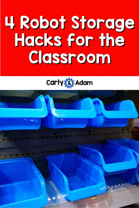 While some storage solutions can get expensive, we know that most STEM teachers don’t have a large budget. There are a lot of inexpensive items that can help to provide some organization when it comes to your robotics materials. Robotics Organization, Lab Organization, Dash Robot, Teacher Storage, Steam Classroom, Steam Lab, Graduated Cylinder, Stem Classes, Stem Lab