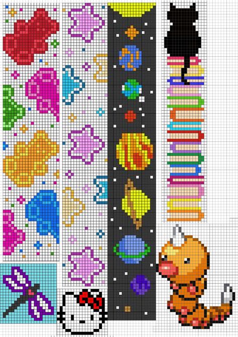 Easy Perler Beads Ideas, Bead Loom Designs, Pixel Art Templates, Beaded Bookmarks, Pixel Crochet, Cross Stitch Bookmarks, Pixel Pattern, Pixel Art Pattern, Crochet Tapestry