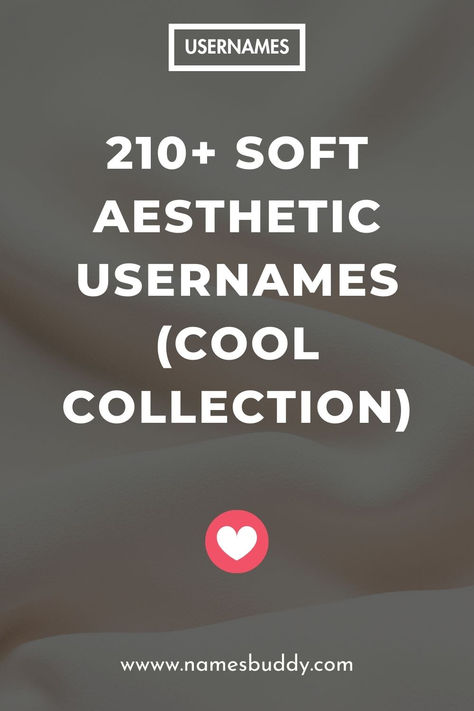 If you are looking for a list of soft aesthetic usernames to pick a cool username for your social media account; you can read this blog post to find it. Usernames For Snapchat, Cute Usernames For Instagram, Cool Usernames For Instagram, Cool Usernames, Snapchat Usernames, Soft Circuits, Aesthetic Instagram Accounts, Usernames For Instagram, Aesthetic Usernames