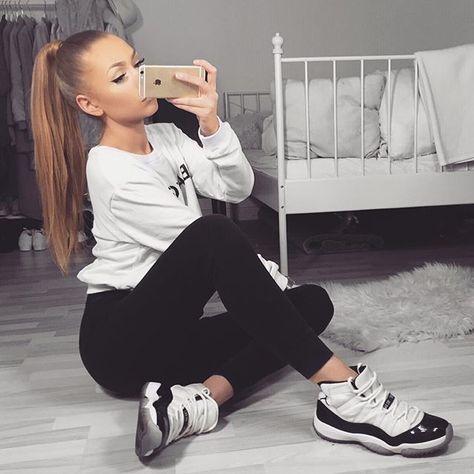 Outfit With Jordans, Nike Air Max 90 Outfit, Jordan Outfits Womens, Jordan Outfit Women, Jordan 11 Outfit, Jordan 11 Outfit Women, Fashion Nova Outfits, Jordan Outfits, Swag Outfits For Girls