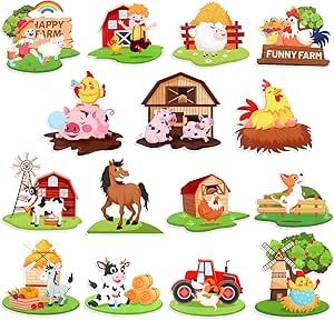 Farm Animals Theme, Animal Cutouts, Paper Cutouts, Barnyard Party, Kids Classroom, Class Decoration, Printing Paper, Colorful Animals, Animal Cards